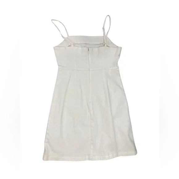 Urban Outfitters Denim Mini Dress | White | Size XS - Picture 6 of 10
